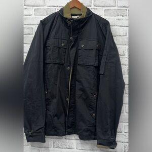 Carbon2Cobalt Men's Military Field Jacket - Black